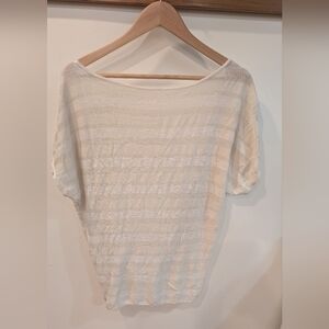 Hard Tail Cream Ribbed Top